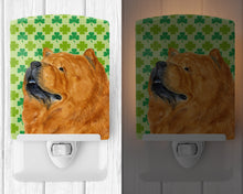 Load image into Gallery viewer, Chow Chow St. Patrick's Day Shamrock Portrait Ceramic Night Light SS4433CNL