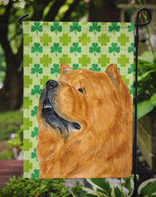 Load image into Gallery viewer, Chow Chow St. Patrick's Day Shamrock Portrait Garden Flag – Decorative Outdoor Yard Flag