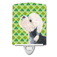 Load image into Gallery viewer, Dandie Dinmont Terrier St. Patrick's Day Shamrock Ceramic Night Light SS4434CNL