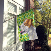 Load image into Gallery viewer, Jack Russell Terrier St. Patrick's Day Shamrock Portrait Flag Canvas House Size