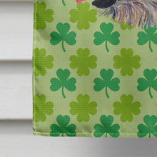 Load image into Gallery viewer, Irish Wolfhound St. Patrick's Day Shamrock Portrait Flag Canvas House Size