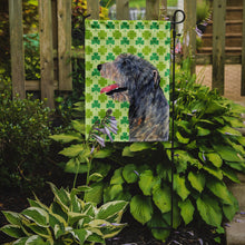 Load image into Gallery viewer, Irish Wolfhound St. Patrick's Day Shamrock Portrait Garden Flag – Decorative Outdoor Yard Flag