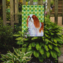 Load image into Gallery viewer, English Toy Spaniel St. Patrick's Day Shamrock Portrait Garden Flag – Decorative Outdoor Yard Flag