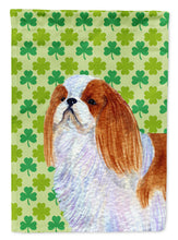 Load image into Gallery viewer, English Toy Spaniel St. Patrick's Day Shamrock Portrait Garden Flag – Decorative Outdoor Yard Flag