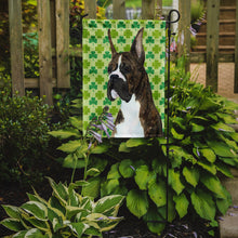 Load image into Gallery viewer, Boxer St. Patrick's Day Shamrock Portrait Garden Flag – Decorative Outdoor Yard Flag