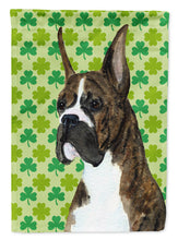 Load image into Gallery viewer, Boxer St. Patrick's Day Shamrock Portrait Garden Flag – Decorative Outdoor Yard Flag