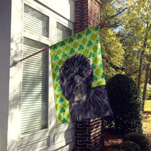 Load image into Gallery viewer, Affenpinscher St. Patrick's Day Shamrock Flag Canvas House Size