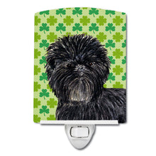Load image into Gallery viewer, Affenpinscher St. Patrick's Day Shamrock Portrait Ceramic Night Light SS4442CNL