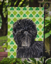 Load image into Gallery viewer, Affenpinscher St. Patrick's Day Shamrock Portrait Garden Flag – Decorative Outdoor Yard Flag