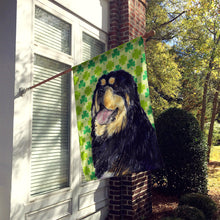 Load image into Gallery viewer, Tibetan Mastiff St. Patrick's Day Shamrock Portrait Flag Canvas House Size