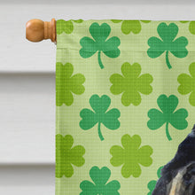 Load image into Gallery viewer, Tibetan Mastiff St. Patrick's Day Shamrock Portrait Flag Canvas House Size