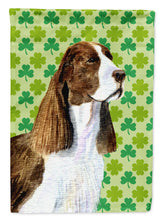 Load image into Gallery viewer, Springer Spaniel St. Patrick's Day Shamrock Portrait Flag Canvas House Size