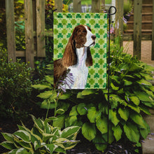 Load image into Gallery viewer, Springer Spaniel St. Patrick's Day Shamrock Portrait Garden Flag – Decorative Outdoor Yard Flag