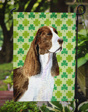 Load image into Gallery viewer, Springer Spaniel St. Patrick's Day Shamrock Portrait Garden Flag – Decorative Outdoor Yard Flag