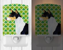 Load image into Gallery viewer, Basenji St. Patrick's Day Shamrock Portrait Ceramic Night Light SS4445CNL