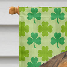 Load image into Gallery viewer, Bullmastiff St. Patrick's Day Shamrock Portrait Flag Canvas House Size