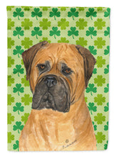 Load image into Gallery viewer, Bullmastiff St. Patrick's Day Shamrock Portrait Flag Canvas House Size