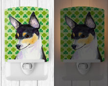 Load image into Gallery viewer, Chihuahua St. Patrick's Day Shamrock Portrait Ceramic Night Light SS4449CNL