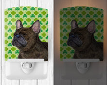 Load image into Gallery viewer, French Bulldog St. Patrick's Day Shamrock Portrait Ceramic Night Light SS4450CNL