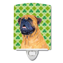 Load image into Gallery viewer, Mastiff St. Patrick's Day Shamrock Portrait Ceramic Night Light SS4451CNL