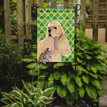 Load image into Gallery viewer, Cocker Spaniel St. Patrick's Day Shamrock Portrait Garden Flag – Decorative Outdoor Yard Flag