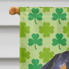 Load image into Gallery viewer, Rottweiler St. Patrick's Day Shamrock Portrait Flag Canvas House Size