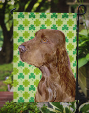 Load image into Gallery viewer, Field Spaniel St. Patrick's Day Shamrock Portrait Garden Flag – Decorative Outdoor Yard Flag