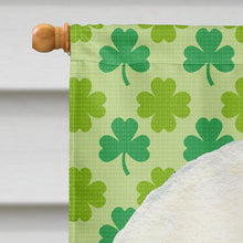 Load image into Gallery viewer, Bichon Frise St. Patrick's Day Shamrock Portrait Flag Canvas House Size