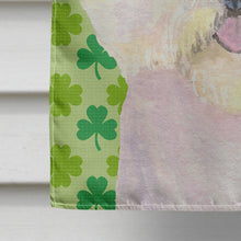 Load image into Gallery viewer, Bichon Frise St. Patrick's Day Shamrock Portrait Flag Canvas House Size