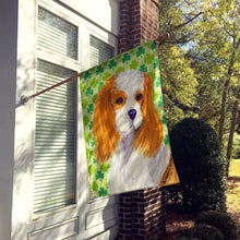 Load image into Gallery viewer, Cavalier Spaniel St. Patrick's Day Shamrock Portrait Flag Canvas House Size