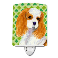 Load image into Gallery viewer, Cavalier Spaniel St. Patrick's Day Shamrock Portrait Ceramic Night Light SS4458CNL