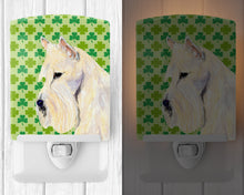 Load image into Gallery viewer, Scottish Terrier St. Patrick's Day Shamrock Portrait Ceramic Night Light SS4461CNL