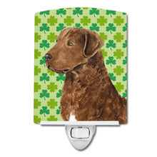 Load image into Gallery viewer, Chesapeake Bay Retriever St. Patrick's Day Shamrock Portrait Ceramic Night Light SS4462CNL