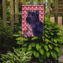 Load image into Gallery viewer, Skye Terrier Hearts Love and Valentine's Day Portrait Garden Flag – Decorative Outdoor Yard Flag