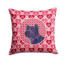 Load image into Gallery viewer, Skye Terrier Hearts Love and Valentine's Day Portrait Throw Pillow - 14x14 Decorative Pillow – Art for Your Home &amp; Patio SS4463PW1414
