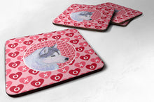 Load image into Gallery viewer, Siberian Husky  Coasters - Set of 4 Lightweight Foam, Absorbent Drink Coasters