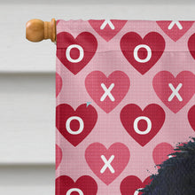 Load image into Gallery viewer, Japanese Chin Hearts Love and Valentine's Day Portrait Flag Canvas House Size