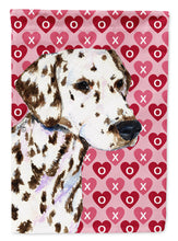 Load image into Gallery viewer, Dalmatian Hearts Love and Valentine's Day Portrait Garden Flag – Decorative Outdoor Yard Flag