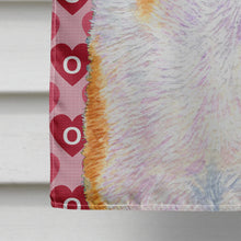 Load image into Gallery viewer, Collie Smooth Hearts Love and Valentine's Day Portrait Flag Canvas House Size