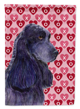 Load image into Gallery viewer, Cocker Spaniel Hearts Love and Valentine's Day Portrait Flag Canvas House Size