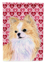 Load image into Gallery viewer, Chihuahua Hearts Love and Valentine's Day Portrait Flag Canvas House Size