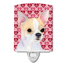 Load image into Gallery viewer, Chihuahua Hearts Love and Valentine's Day Portrait Ceramic Night Light SS4474CNL