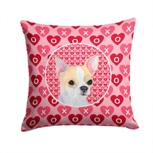 Load image into Gallery viewer, Chihuahua Hearts Love and Valentine's Day Portrait Throw Pillow - 14x14 Decorative Pillow – Art for Your Home &amp; Patio SS4474PW1414