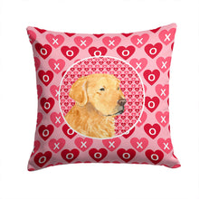 Load image into Gallery viewer, Golden Retriever Hearts Love Valentine's Day Throw Pillow - 14x14 Decorative Pillow – Art for Your Home &amp; Patio SS4476PW1414