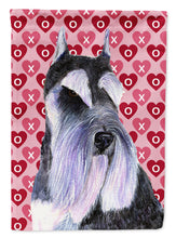 Load image into Gallery viewer, Schnauzer Hearts Love and Valentine's Day Portrait Garden Flag – Decorative Outdoor Yard Flag