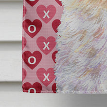 Load image into Gallery viewer, Maltese Hearts Love and Valentine's Day Portrait Flag Canvas House Size