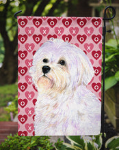 Load image into Gallery viewer, Maltese Hearts Love and Valentine's Day Portrait Garden Flag – Decorative Outdoor Yard Flag