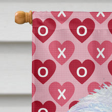 Load image into Gallery viewer, Maltese Hearts Love and Valentine's Day Portrait Flag Canvas House Size