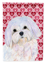 Load image into Gallery viewer, Maltese Hearts Love and Valentine's Day Portrait Flag Canvas House Size