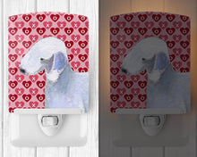 Load image into Gallery viewer, Bedlington Terrier Hearts Love and Valentine's Day Portrait Ceramic Night Light SS4483CNL